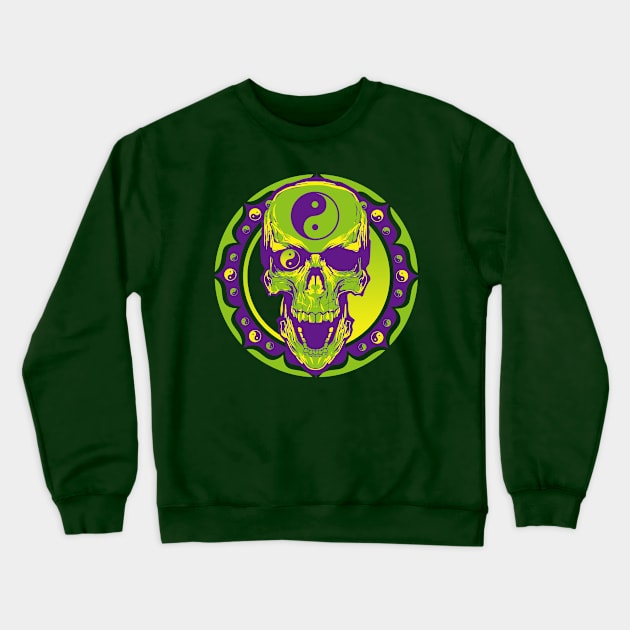 Skull of tai chi N°2 Crewneck Sweatshirt by couleur365